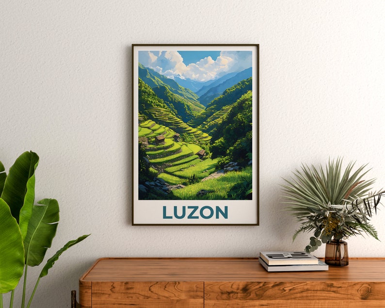 Luzon Poster, Luzon Print, Philippines Poster, Philippines Print, Luzon Travel Poster, Rice Fields Poster, Luzon Art