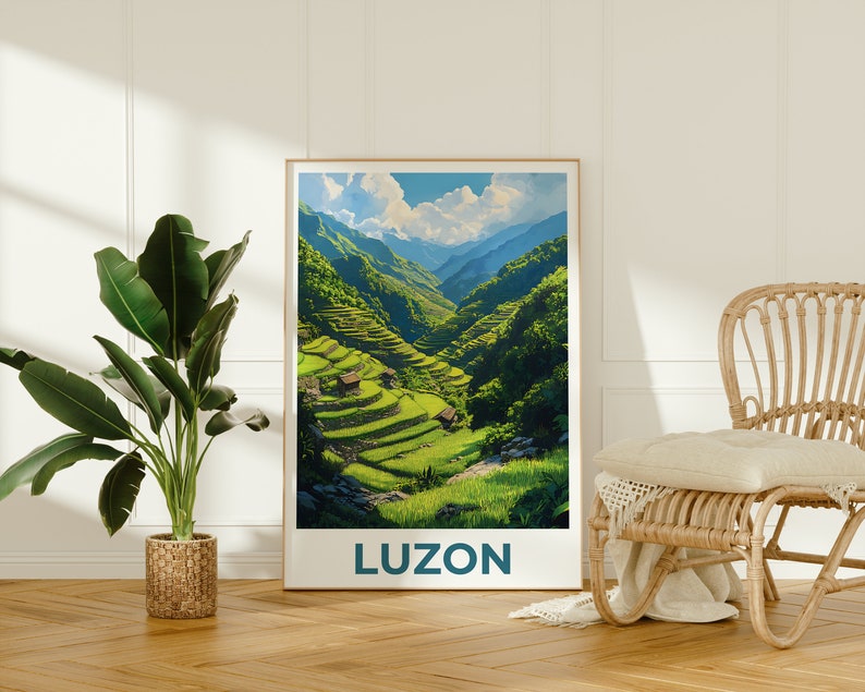 Luzon Poster, Luzon Print, Philippines Poster, Philippines Print, Luzon Travel Poster, Rice Fields Poster, Luzon Art