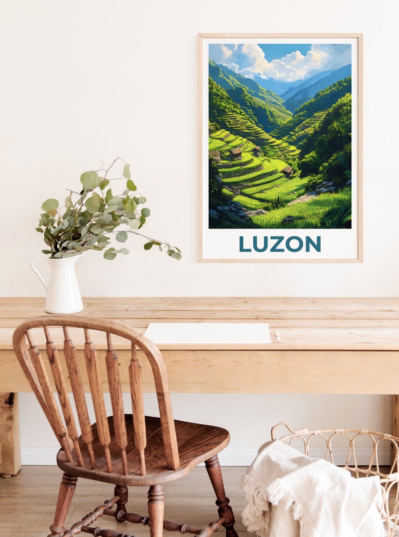 Luzon Poster, Luzon Print, Philippines Poster, Philippines Print, Luzon Travel Poster, Rice Fields Poster, Luzon Art