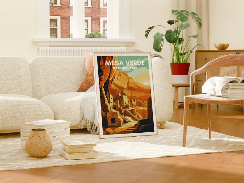 Mesa Verde Travel Poster, Colorado Wall Art, Mesa Verde Print, Mesa Verde Poster, Mesa Verde Art, Nature Poster, Wall Decor