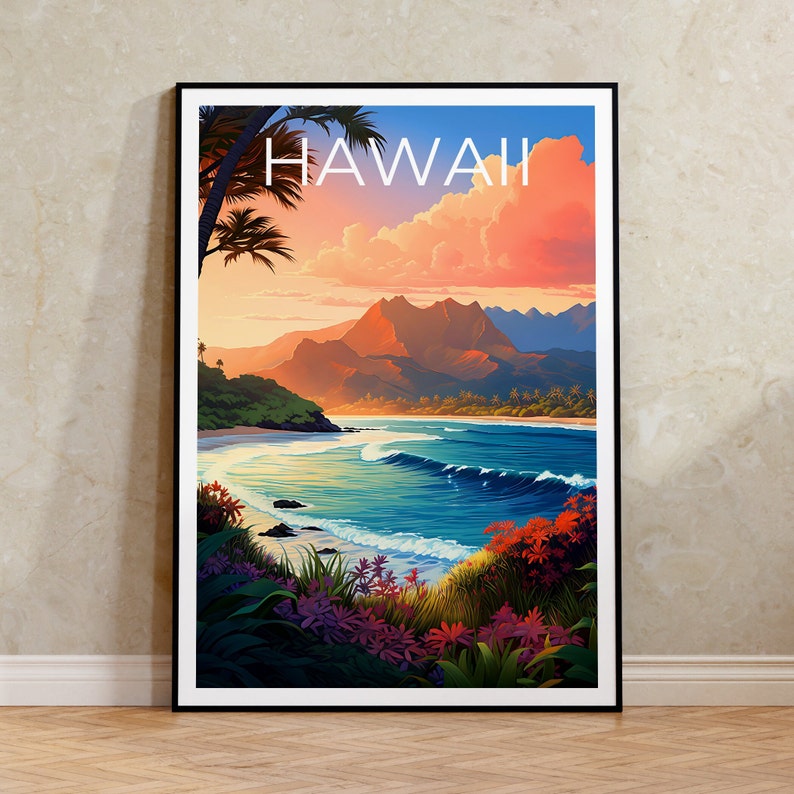 Hawaii Poster, Hawaii Print, Moloka‘i Poster, Moloka‘i Print, Hawaii Travel Poster, Island Poster, Hawaii Art