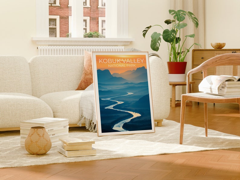 Kobuk Valley Travel Poster, Alaska Wall Art, Alaska Print, Kobuk Valley Poster, Nature Poster, Natural Park Poster