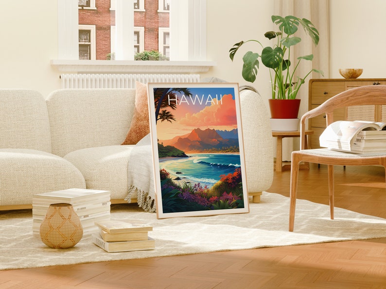 Hawaii Poster, Hawaii Print, Moloka‘i Poster, Moloka‘i Print, Hawaii Travel Poster, Island Poster, Hawaii Art