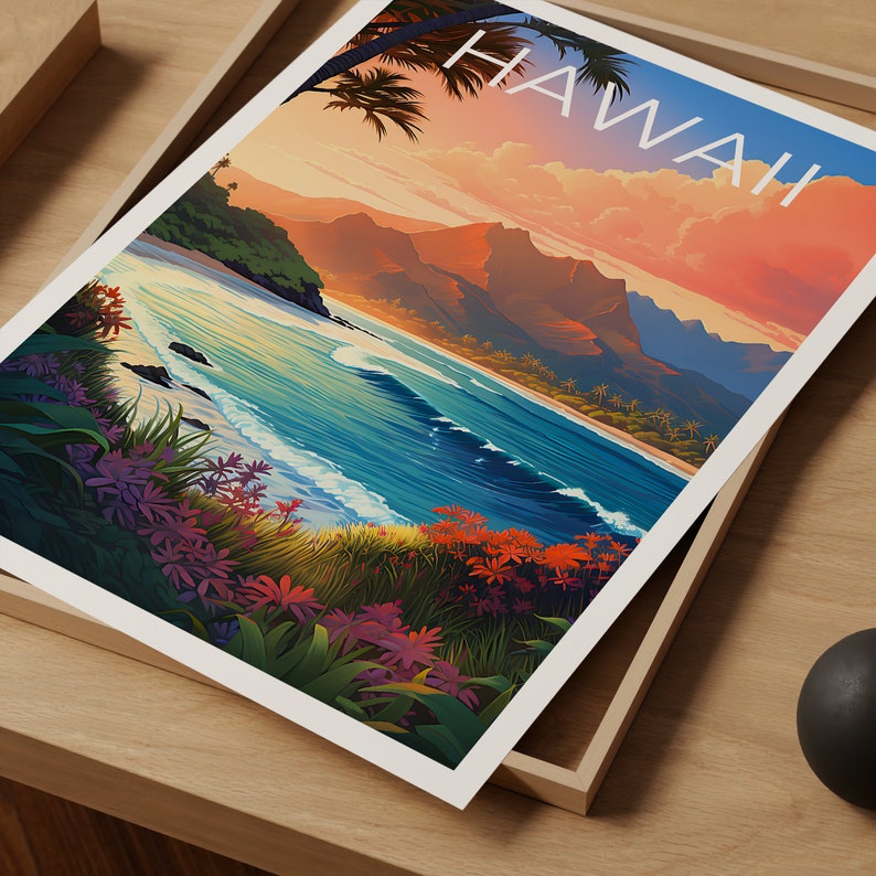 Hawaii Poster, Hawaii Print, Moloka‘i Poster, Moloka‘i Print, Hawaii Travel Poster, Island Poster, Hawaii Art