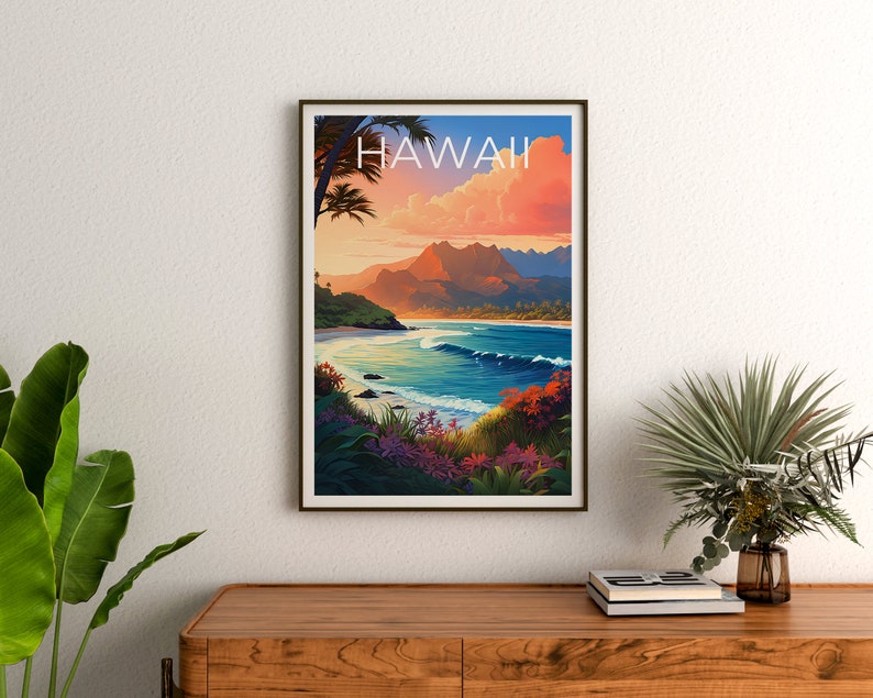 Hawaii Poster, Hawaii Print, Moloka‘i Poster, Moloka‘i Print, Hawaii Travel Poster, Island Poster, Hawaii Art
