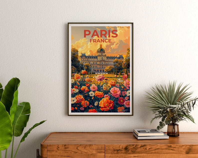 Jardin du Luxembourg Poster, Paris Travel Print, France Poster, Garden Art, Europe Poster, Landscape Poster, Home Decor, Birthday Gift