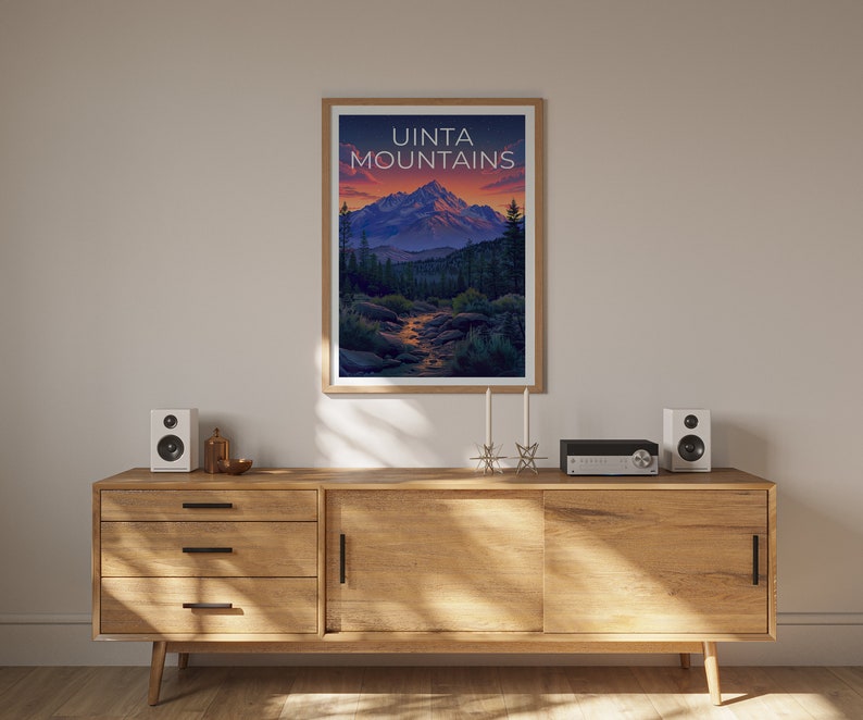 Uinta Mountains Poster, Uinta Mountains Print, Utah Poster, Utah Print, Mountain Poster, Forest Art, Hiking Gift