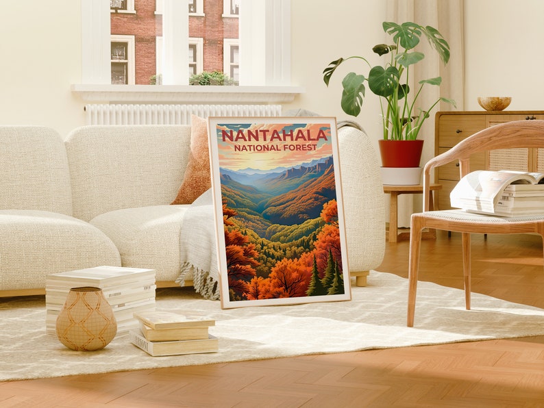 Nantahala Travel Poster, North Carolina Wall Art, North Carolina Print, Nantahala Poster, North Carolina Poster, Nature Poster