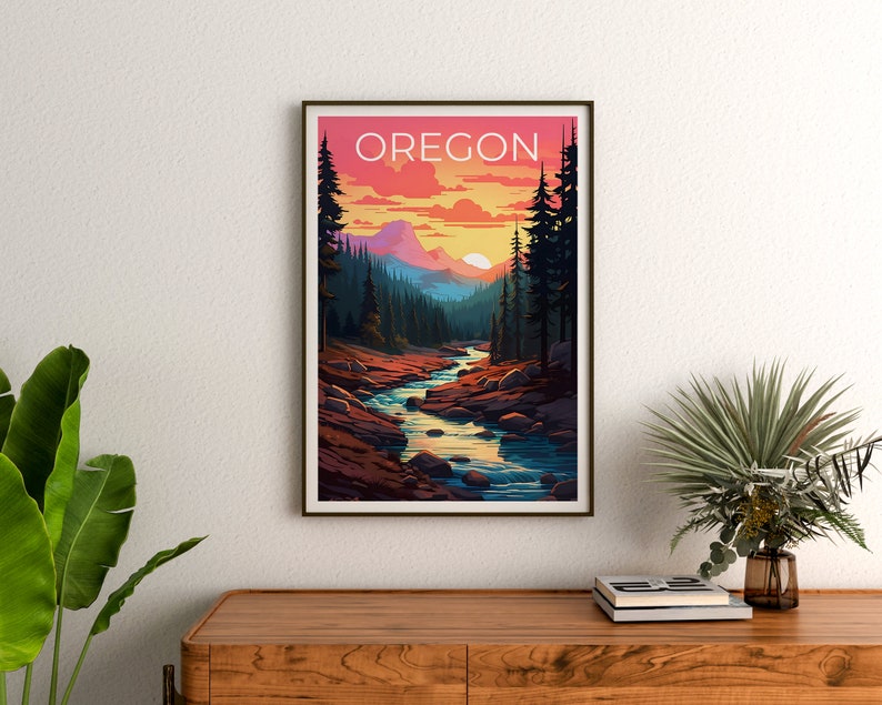 Oregon Poster, Oregon Print, Deschutes National Forest Poster, Forest Poster, Forest Print, Oregon Art