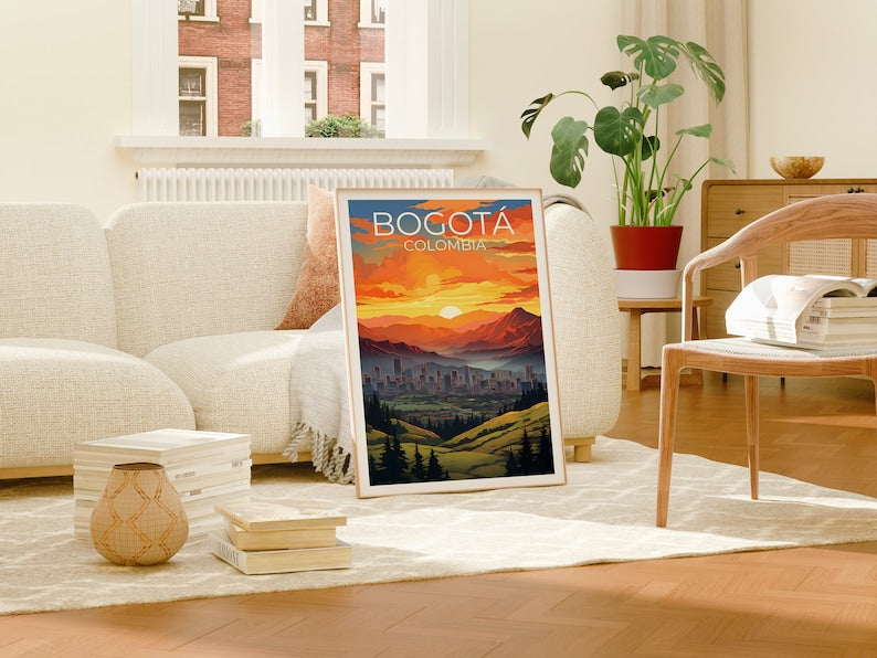 Bogotá Travel Poster, Colombia Wall Art, Colombia Print, Bogotá Poster, Colombia Bridge Poster, City Poster, Bogota Art