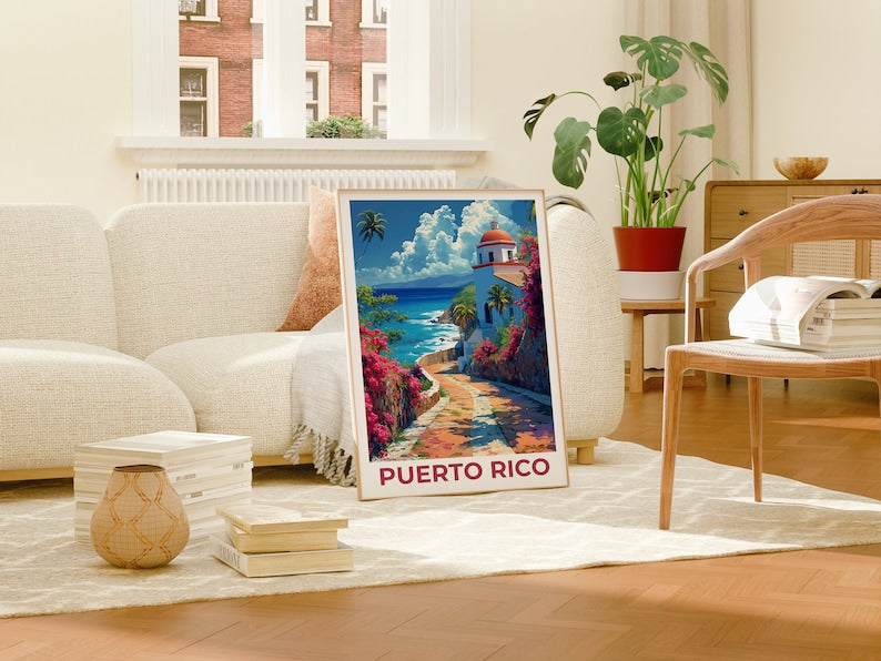 Puerto Rico Travel Poster, Puerto Rico Wall Art, Puerto Rico Print, Puerto Rico Poster, Island Poster