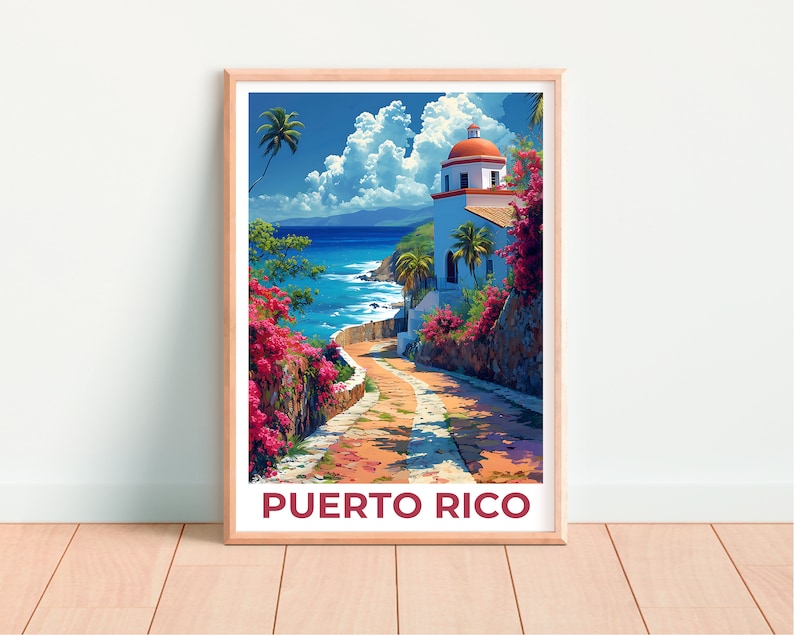 Puerto Rico Travel Poster, Puerto Rico Wall Art, Puerto Rico Print, Puerto Rico Poster, Island Poster
