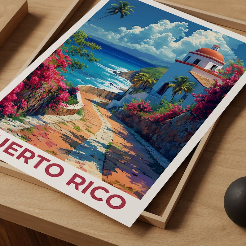 Puerto Rico Travel Poster, Puerto Rico Wall Art, Puerto Rico Print, Puerto Rico Poster, Island Poster