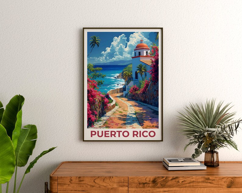 Puerto Rico Travel Poster, Puerto Rico Wall Art, Puerto Rico Print, Puerto Rico Poster, Island Poster