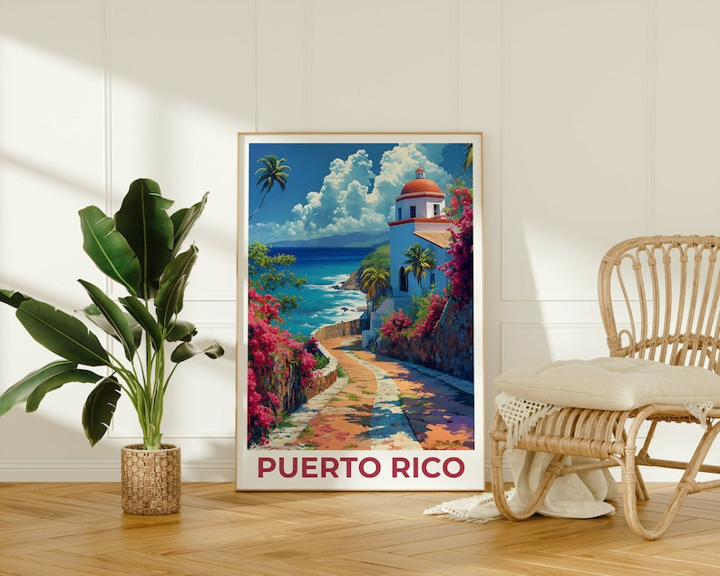 Puerto Rico Travel Poster, Puerto Rico Wall Art, Puerto Rico Print, Puerto Rico Poster, Island Poster