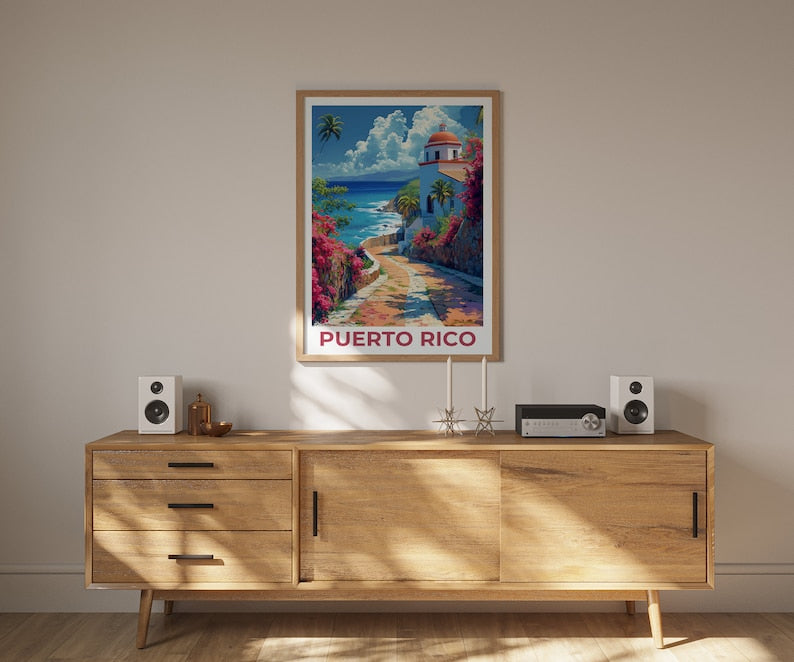 Puerto Rico Travel Poster, Puerto Rico Wall Art, Puerto Rico Print, Puerto Rico Poster, Island Poster