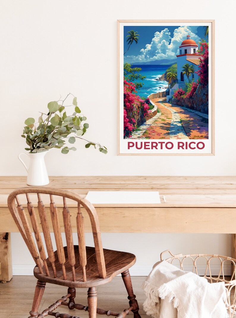 Puerto Rico Travel Poster, Puerto Rico Wall Art, Puerto Rico Print, Puerto Rico Poster, Island Poster