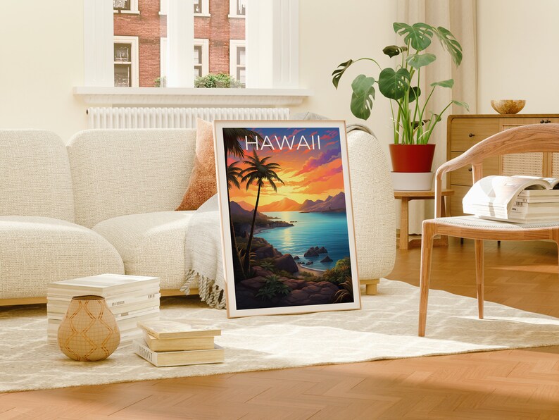 Hawaii Travel Poster, Maui Wall Art, Coast Print, Maui Poster, Hawaii Poster, Tropical Island Print, Hawaii Print
