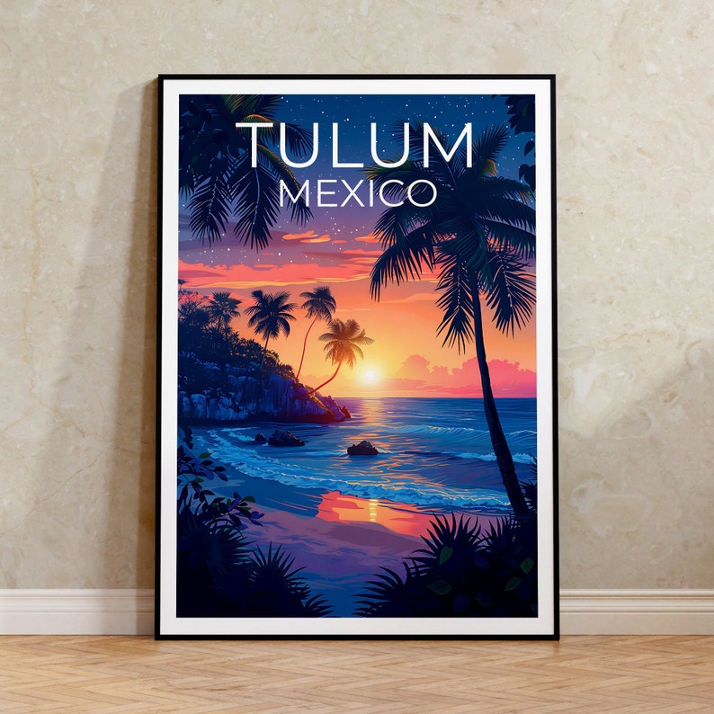 Tulum Poster, Tulum Print, Mexico Poster, Mexico Print, Tulum Travel Poster, Mexico Art, Tulum Art