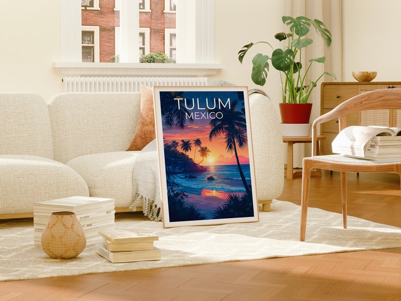 Tulum Poster, Tulum Print, Mexico Poster, Mexico Print, Tulum Travel Poster, Mexico Art, Tulum Art