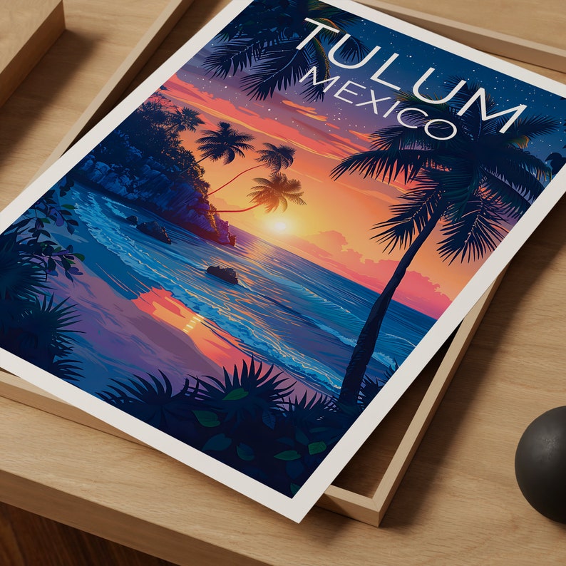 Tulum Poster, Tulum Print, Mexico Poster, Mexico Print, Tulum Travel Poster, Mexico Art, Tulum Art