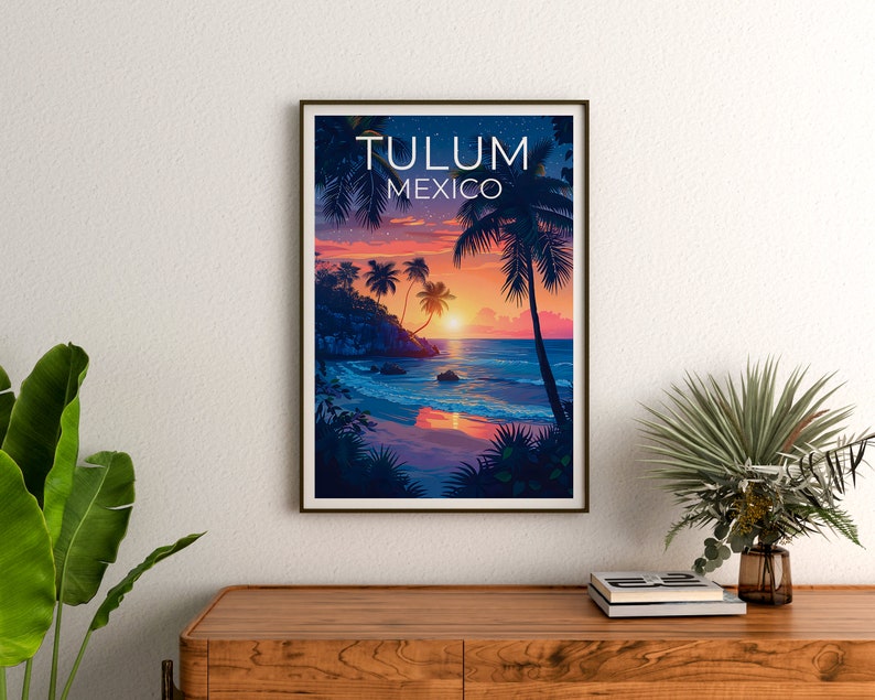 Tulum Poster, Tulum Print, Mexico Poster, Mexico Print, Tulum Travel Poster, Mexico Art, Tulum Art