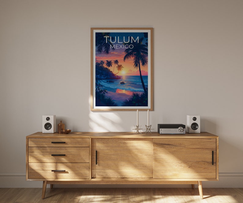 Tulum Poster, Tulum Print, Mexico Poster, Mexico Print, Tulum Travel Poster, Mexico Art, Tulum Art