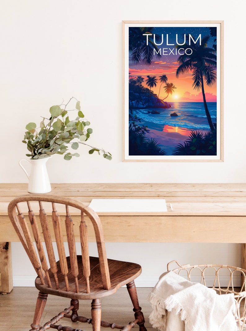 Tulum Poster, Tulum Print, Mexico Poster, Mexico Print, Tulum Travel Poster, Mexico Art, Tulum Art