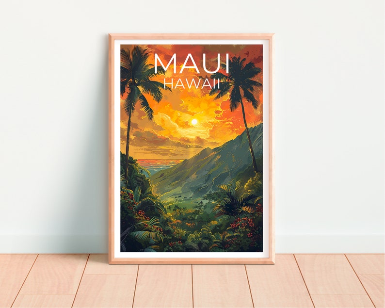 Maui Poster, Maui Print, Hawaii Poster, Hawaii Print, Maui Travel Poster, Hawaii Art, Hawaii Gift