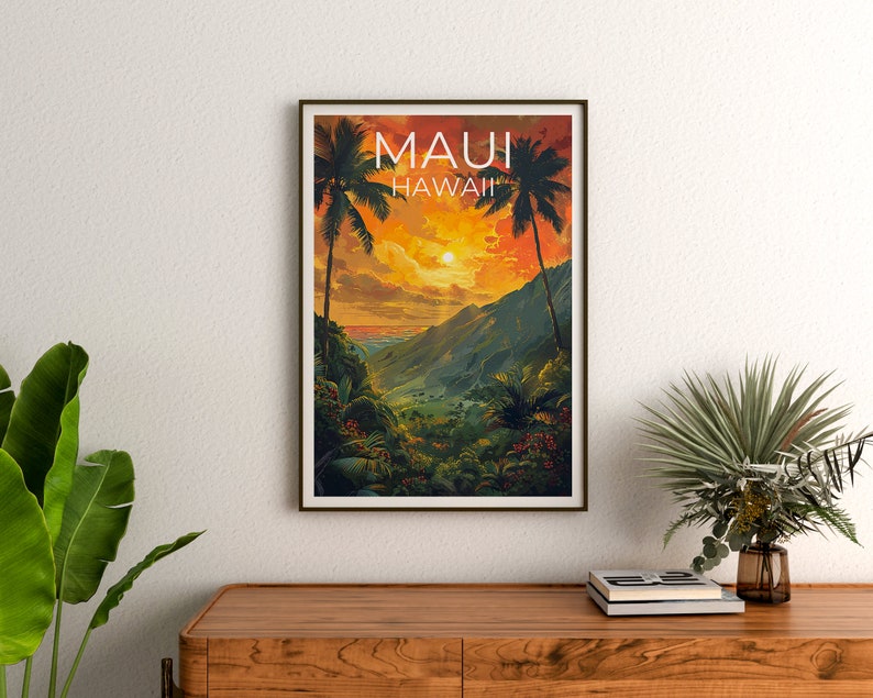 Maui Poster, Maui Print, Hawaii Poster, Hawaii Print, Maui Travel Poster, Hawaii Art, Hawaii Gift