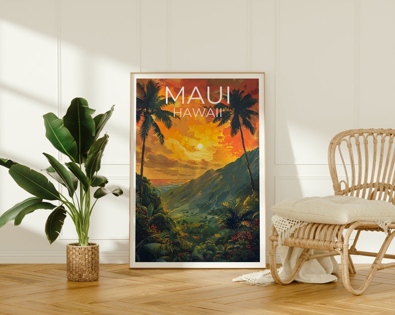 Maui Poster, Maui Print, Hawaii Poster, Hawaii Print, Maui Travel Poster, Hawaii Art, Hawaii Gift