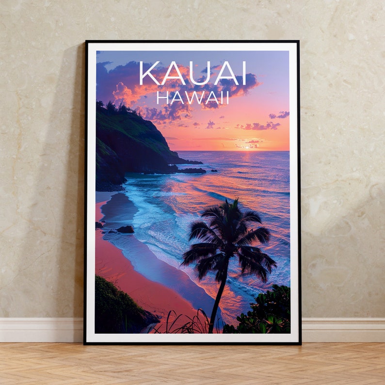Kauai Poster, Kauai Print, Hawaii Poster, Hawaii Print, Kauai Travel Poster, Hawaii Art, Kauai Gift