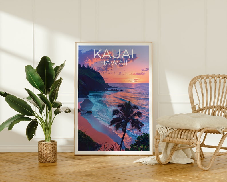 Kauai Poster, Kauai Print, Hawaii Poster, Hawaii Print, Kauai Travel Poster, Hawaii Art, Kauai Gift