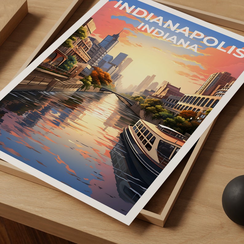 Indianapolis Travel Poster, Indiana Wall Art, Indiana Print, Indianapolis Poster, Indiana Poster, City Poster, Indianapolis Art