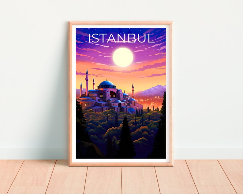 Istanbul Poster, Istanbul Print, Turkey Poster, Turkey Print, Istanbul Travel Poster, Hagia Sofia Poster, Hagia Sofia Print