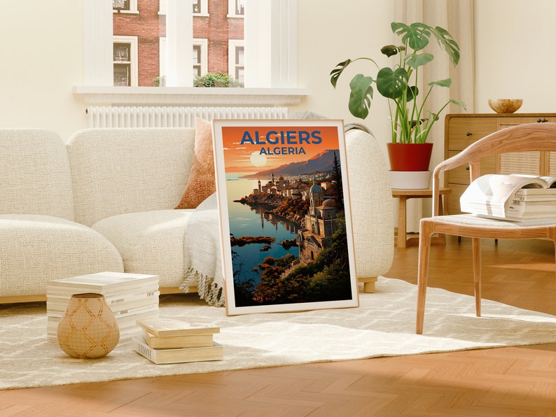 Algiers Poster, Algiers Print, Algeria Art, Algeria Print, Algiers Travel Poster, Africa Poster, Africa Print