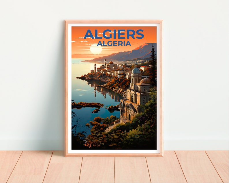 Algiers Poster, Algiers Print, Algeria Art, Algeria Print, Algiers Travel Poster, Africa Poster, Africa Print