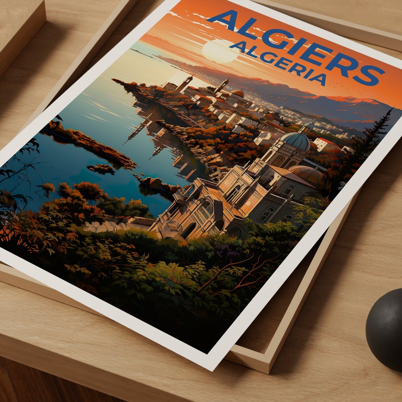 Algiers Poster, Algiers Print, Algeria Art, Algeria Print, Algiers Travel Poster, Africa Poster, Africa Print