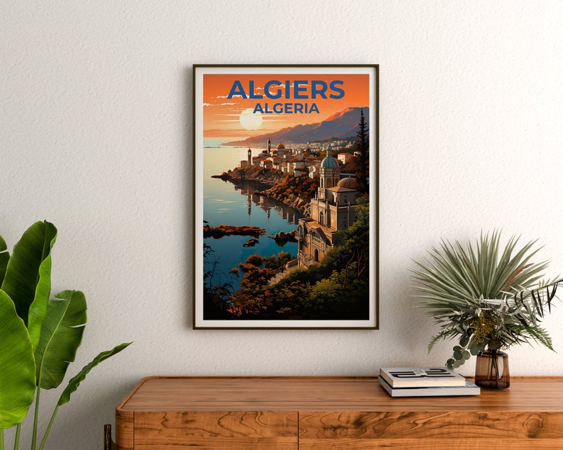 Algiers Poster, Algiers Print, Algeria Art, Algeria Print, Algiers Travel Poster, Africa Poster, Africa Print