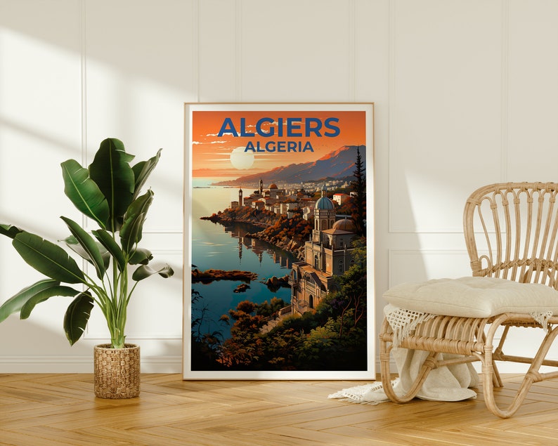 Algiers Poster, Algiers Print, Algeria Art, Algeria Print, Algiers Travel Poster, Africa Poster, Africa Print