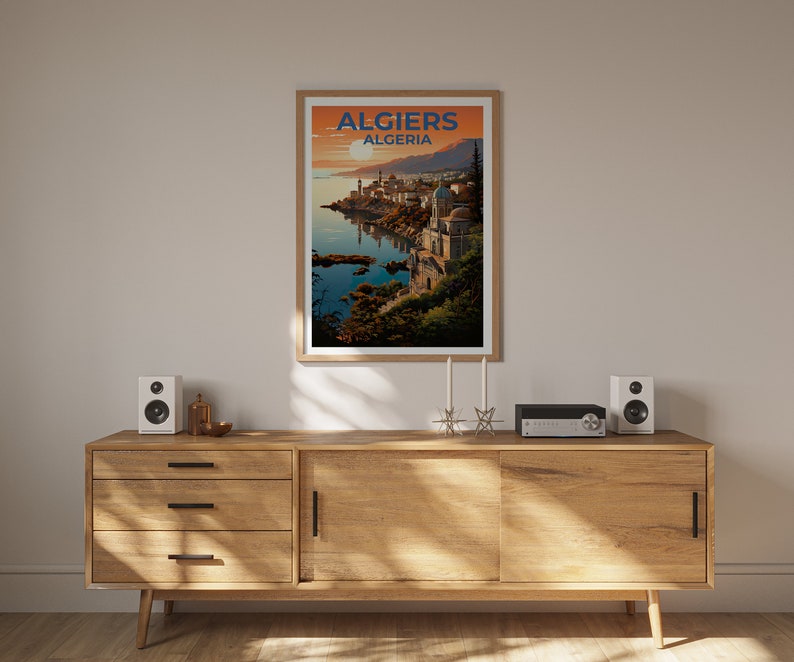 Algiers Poster, Algiers Print, Algeria Art, Algeria Print, Algiers Travel Poster, Africa Poster, Africa Print