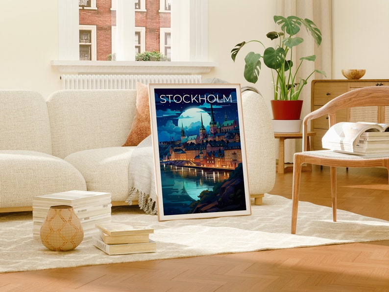 Stockholm Travel Poster, Sweden Wall Art, Sweden Print, Stockholm Poster, Sweden Poster, City Poster, Stockholm Art