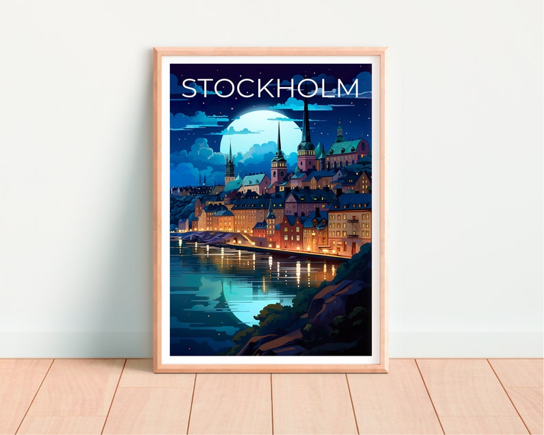 Stockholm Travel Poster, Sweden Wall Art, Sweden Print, Stockholm Poster, Sweden Poster, City Poster, Stockholm Art