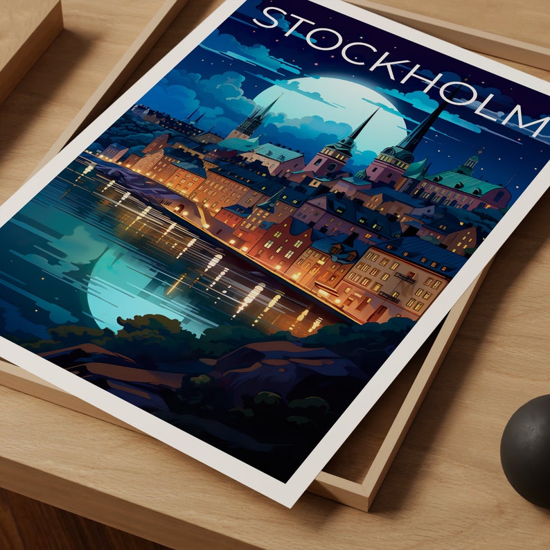 Stockholm Travel Poster, Sweden Wall Art, Sweden Print, Stockholm Poster, Sweden Poster, City Poster, Stockholm Art