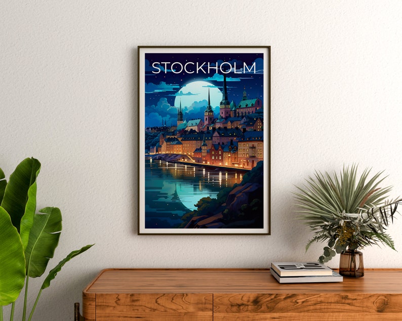 Stockholm Travel Poster, Sweden Wall Art, Sweden Print, Stockholm Poster, Sweden Poster, City Poster, Stockholm Art