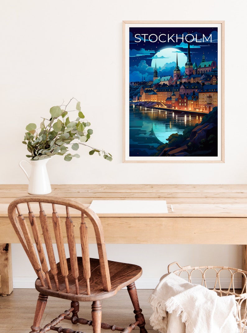 Stockholm Travel Poster, Sweden Wall Art, Sweden Print, Stockholm Poster, Sweden Poster, City Poster, Stockholm Art