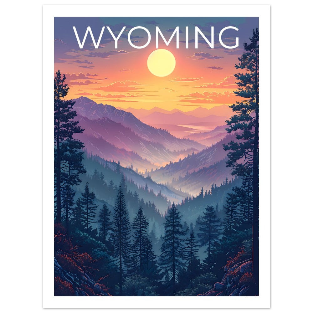 Wyoming Poster, Wyoming Print, Forest Poster, Mountain Print, Wyoming Mountain Poster, Wilderness Poster, Wyoming Gift
