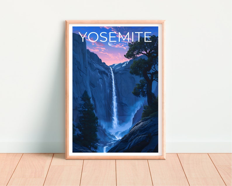 Affiche de voyage Yosemite, Art mural Yosemite, Impression Yosemite, Affiche Yosemite, Art Yosemite