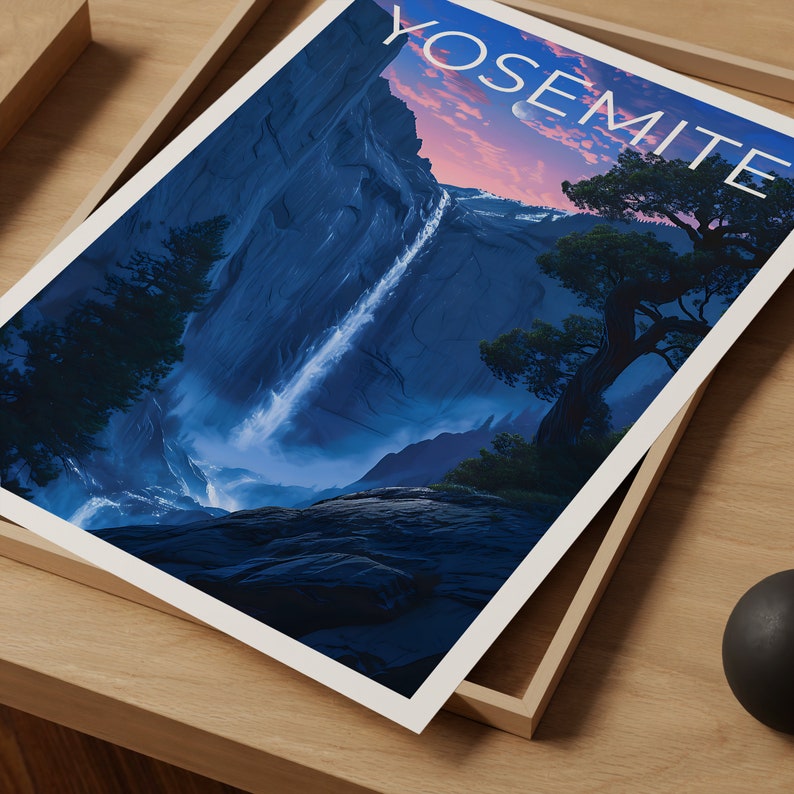 Affiche de voyage Yosemite, Art mural Yosemite, Impression Yosemite, Affiche Yosemite, Art Yosemite