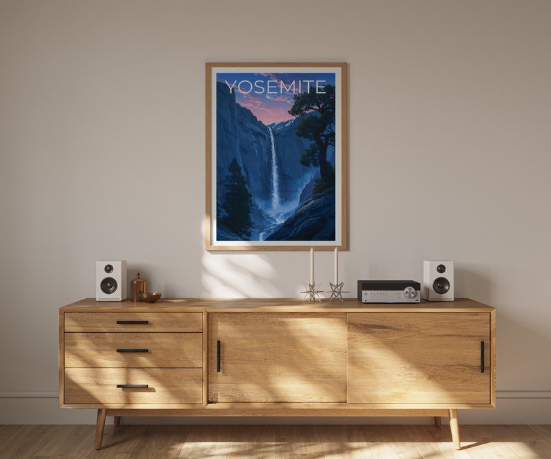 Affiche de voyage Yosemite, Art mural Yosemite, Impression Yosemite, Affiche Yosemite, Art Yosemite